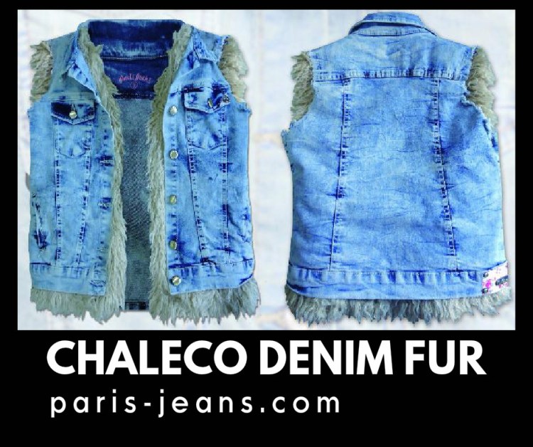 Chaleco denim fur